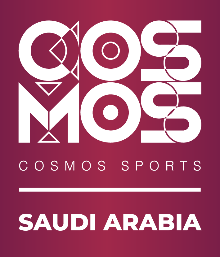 Cosmos Sports KSA - Logo Red Reversed